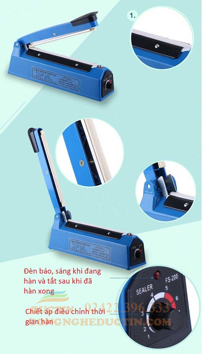 Máy hàn miệng túi, dán miệng túi, ép miệng túi